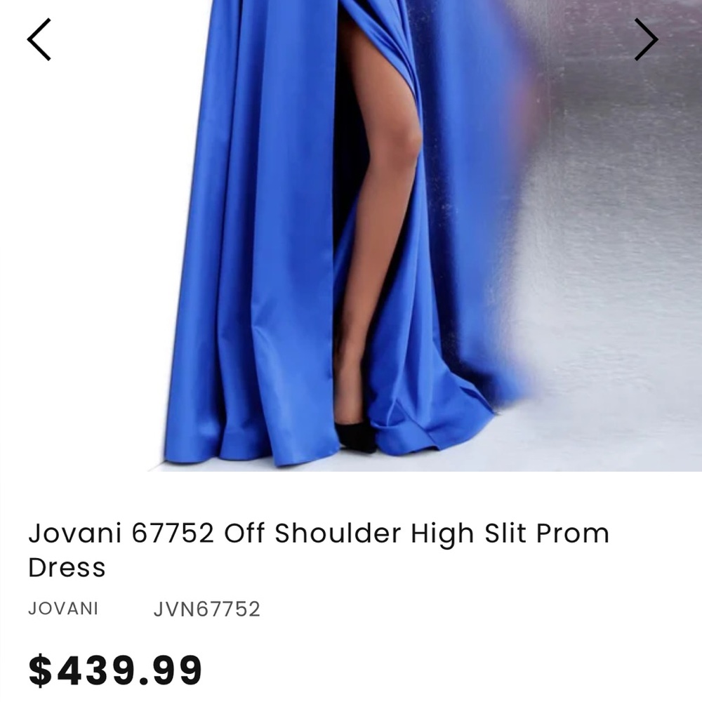 Jovani Blue Gown size 14 NWT - Picture 5 of 7